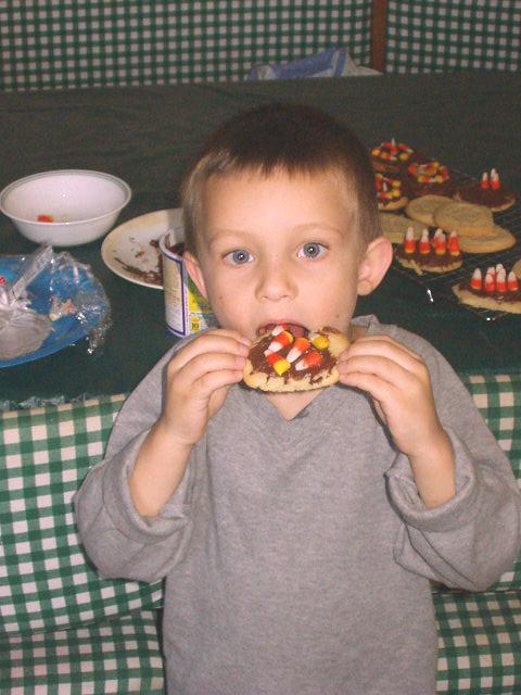 Timothy enjoyed eating the finished product.