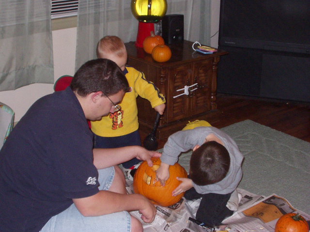 I was helping punch out the pieces that Daddy had already cut.