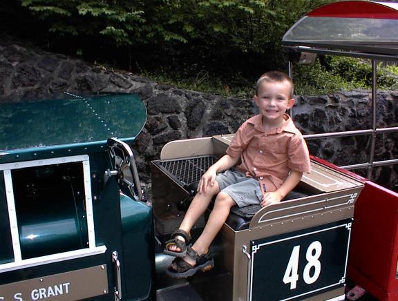 Timothy thought it was pretty cool getting to sit up front and pull the whistle.
