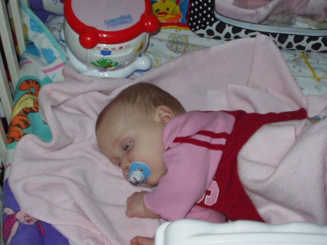 I know her eyes look open - she really is asleep though \