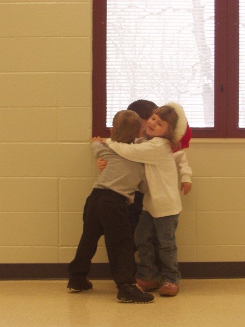At least one girl in Elijah's class loves him :) hehe