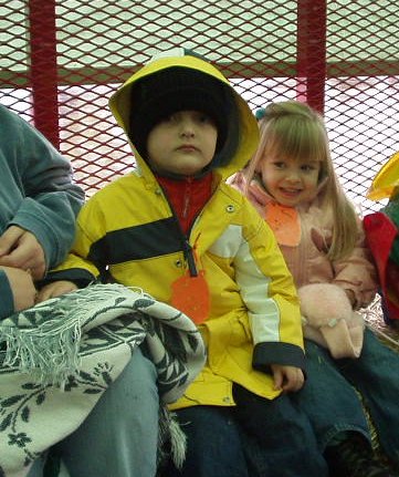 They really did have fun on the hay ride... honest!