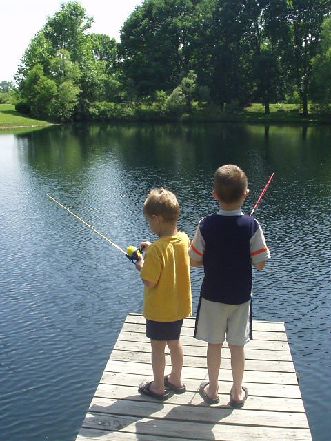 AND....everyone stayed dry! (well Timothy put his feet in the water...) I have THE best boys around!!!