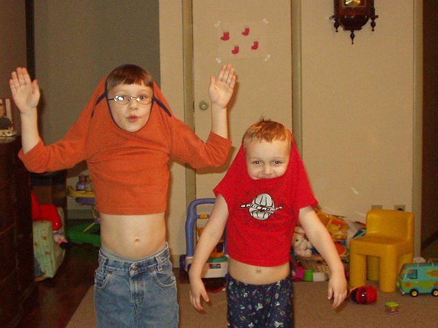 Give you one guess on who taught the boys this!!!!