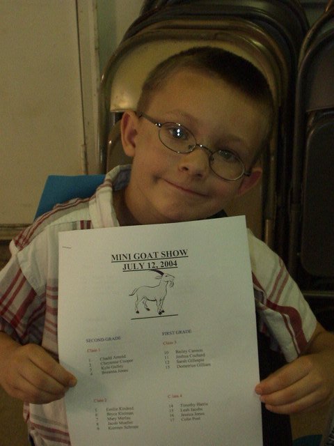Timothy is in Class 4 and his show number is 14 :)