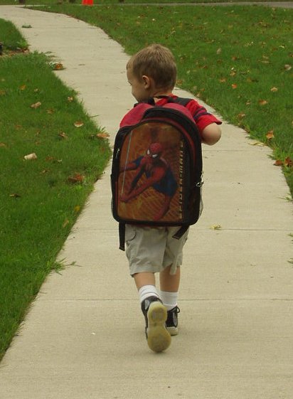 Thank you for the SpiderMan bag Grandma Tena.