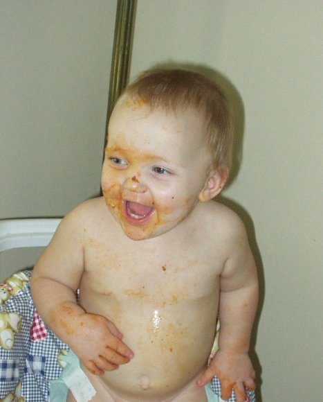 Abigail's food ATE her!!!!