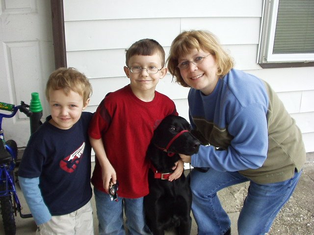 Mamaw and Thunder came to visit Elijah and Timothy!