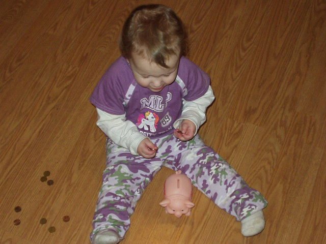 I am praying for dollars!!! (mommy is cheap) Thank you Grandma for the outfit :)
