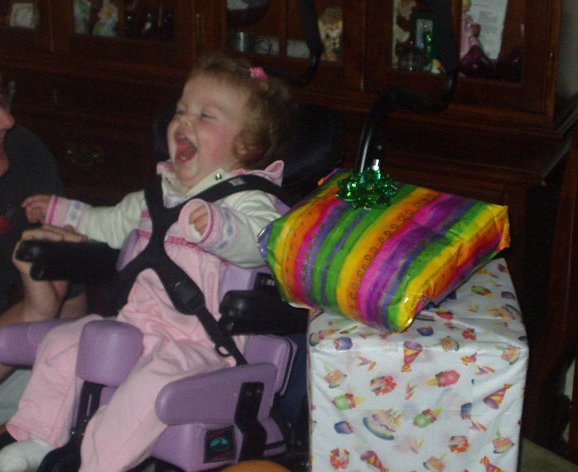 Mary was so excited about the gifts from Grandma!! They weren't even opened!!!