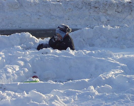 This is good snow...only a few yellow spots :)