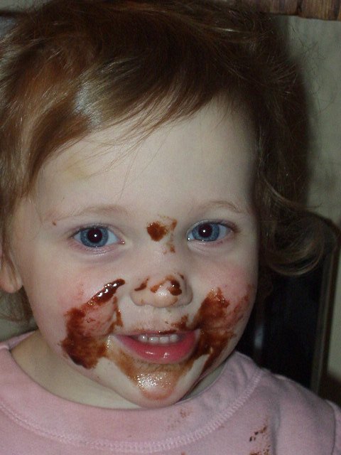 Mommy...do I have anything on my face??