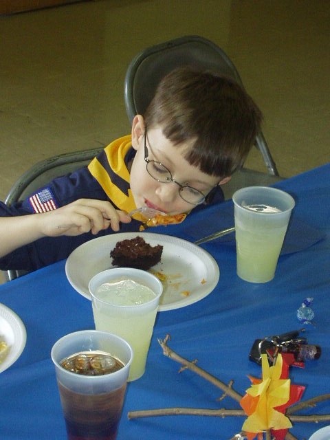 Timothy likes to eat his food near a fire (on the table)!! :)