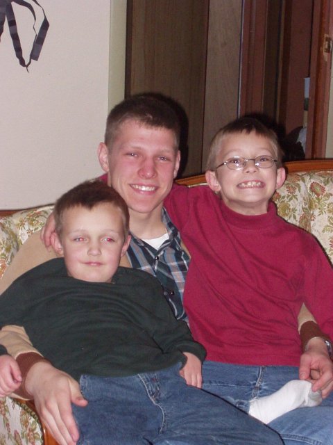 Elijah is soooo happy!!! Timothy is over excited! and Uncle Bruce thinks..just take the picture La!
