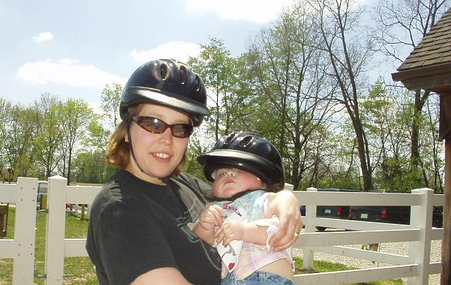 Mary and I have matching helmets!