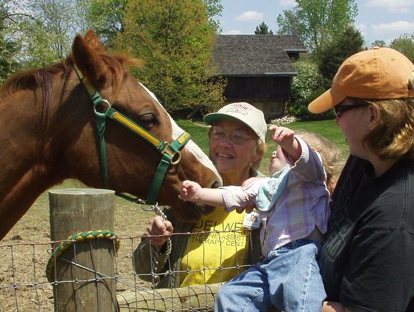 Mary is going to give Mr. Horse and Mrs. Walker a hug!