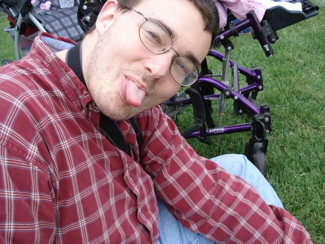 Daddy being silly.