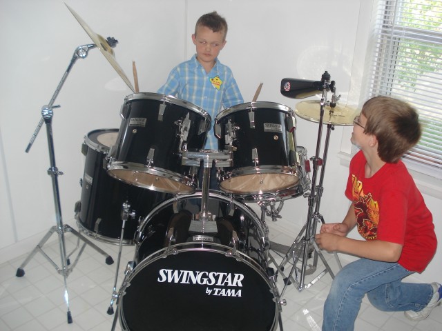Elijah is a natural drummer.