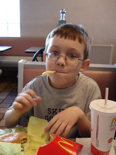 Apparently Timmy thinks you can smoke a fry.  Hmm.  :)