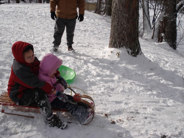 Jessup said that is our grandparent's old sled.  They don't make them like they used to.