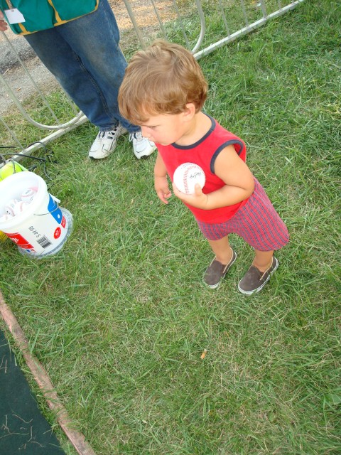 Isaiah wanted to do the fast pitch contest.