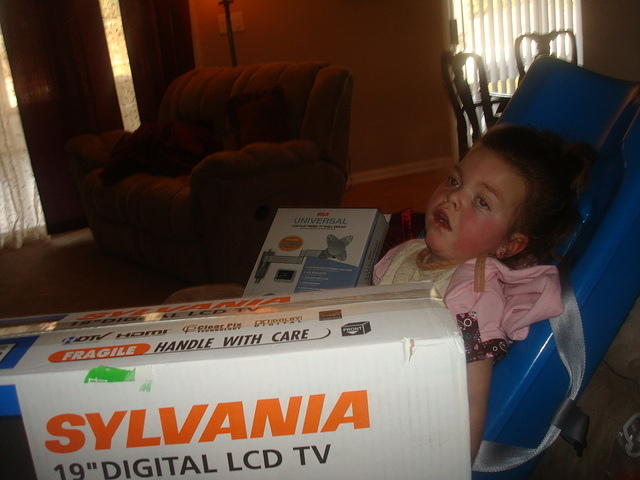 ... and tell her what she's won Rod... "A BRAND NEW TELEVISION!" :)