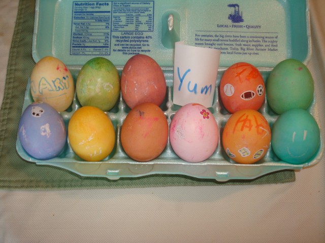 All the eggs in all their glory!  Wait.. one is missing.  I think.. umm. maybe one got eaten by someone ;)