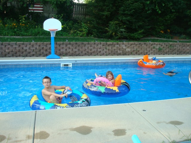 Thanks Grandma for the bumper boats!  (You owe me $20 for batteries!)