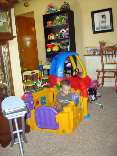 Isaiah had fun at Cameron's party