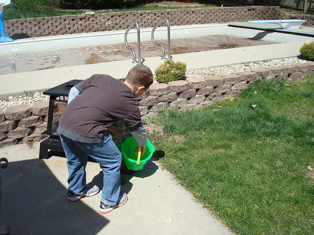 Timmy helped hide the eggs :)