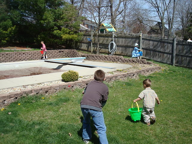 Isaiah is scanning for eggs...
