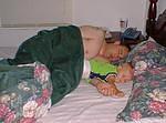 Daddy and I were taking a little nap together.