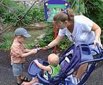 We enjoyed feeding the Lorikeets - We didn't even get pooped on :) (YES, we did bring Elijah)