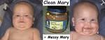 This is me before and after Mommy fed me :P
