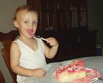 Elijah loved his birthday cake. We let him basically do whatever with his cake :)