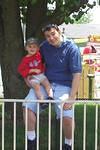 Daddy & Elijah were taking a break while Timothy rode the train :)