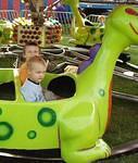 Elijah actually wanted to ride with Timmy on some rides.