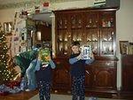 I think the ninja turtle ate Elijah's head. Timothy loved his mini cars!!
