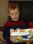 Elijah is really excited about Mary's toy :)
