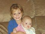 Kaitlyn is holding Abigail all by herself!