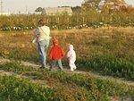 Mamaw, Abby, Elijah and Caitlyn were headed down another lane to find pumpkins!