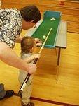 Elijah tried with Daddy's help also.