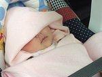 Abigail looked so cute sleeping like this!