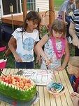 Brooke is cutting her cake :)