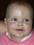 Mommy made blueberry pancakes for breakfast...they were yummy!