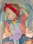 Mary had to get a nap in before she went out to show everyone how cute she is!