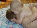 Abigail is holding Elijah down and pulling his hair!!