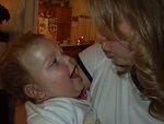 Mary is going to give Aunt Joni a birthday kiss!!