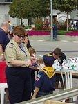 This lady was telling Timothy that he had a really neat boat!!
