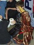Elijah had a chance to help wrap a lady in toilet paper :) hehe